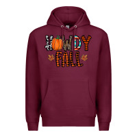Burgundy howdy fall Premium Hoodie - CowhideDigitalArt
