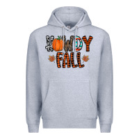 Heather Grey howdy fall Premium Hoodie - CowhideDigitalArt