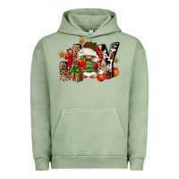 Pigment Oil Green joy gnomes Urban Hoodie - FaDigitalArtStudio