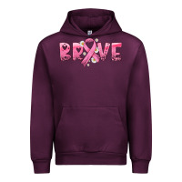 Mauve Wine brave with ribbon Urban Hoodie - HRA Design Shop
