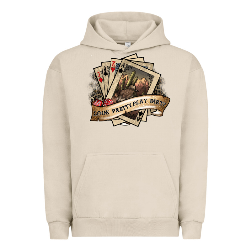 Look Pretty Play Dirty Urban Hoodie by SublimationCraftShop | Teevron