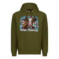 Army Green autism awareness 2 Premium Hoodie - SublimationCraftShop