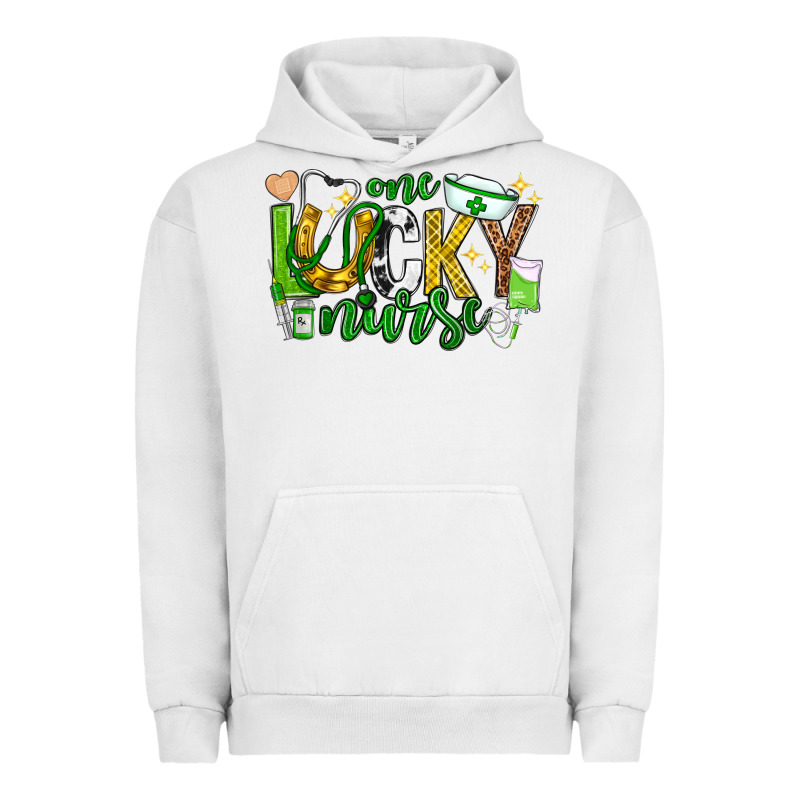 St Patricks Day One Lucky Nurse Urban Hoodie by Neo Western | Teevron