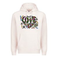 Pale Pink i love teaching Premium Hoodie - CowhideDigitalArt
