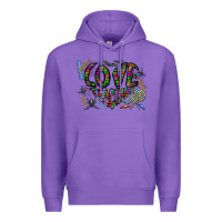 Purple i love teaching Premium Hoodie - CowhideDigitalArt