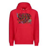 Red i love teaching Premium Hoodie - CowhideDigitalArt