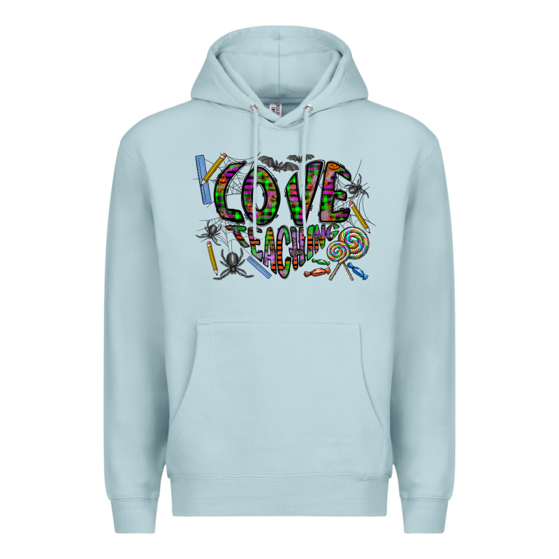 I Love Teaching Premium Hoodie by CowhideDigitalArt | Teevron