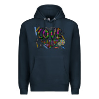 Navy i love teaching Premium Hoodie - CowhideDigitalArt