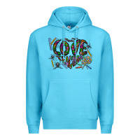 Ocean Blue i love teaching Premium Hoodie - CowhideDigitalArt