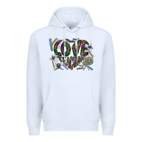 White i love teaching Premium Hoodie - CowhideDigitalArt