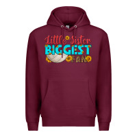 Burgundy little sister biggest fan Premium Hoodie - HRA Design Shop