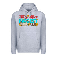 Heather Grey little sister biggest fan Premium Hoodie - HRA Design Shop