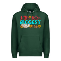 Sports Green little sister biggest fan Premium Hoodie - HRA Design Shop