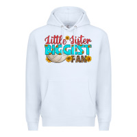 White little sister biggest fan Premium Hoodie - HRA Design Shop