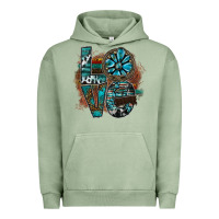 Pigment Oil Green love Urban Hoodie - SublimationCraftShop