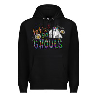 Black let's go ghouls Premium Hoodie - CowhideDigitalArt