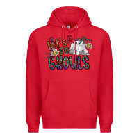 Red let's go ghouls Premium Hoodie - CowhideDigitalArt
