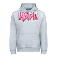 Heather Grey hope and pink ribbon Urban Hoodie - HRA Design Shop