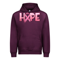 Mauve Wine hope and pink ribbon Urban Hoodie - HRA Design Shop
