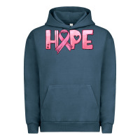 Pigment Midnight Navy hope and pink ribbon Urban Hoodie - HRA Design Shop