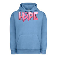 Pigment Pebble Blue hope and pink ribbon Urban Hoodie - HRA Design Shop
