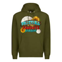 Army Green volleyball is my favorite season Premium Hoodie - HRA Design Shop