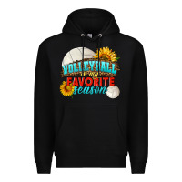 Black volleyball is my favorite season Premium Hoodie - HRA Design Shop