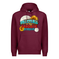 Burgundy volleyball is my favorite season Premium Hoodie - HRA Design Shop