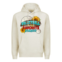 Oatmeal Heather volleyball is my favorite season Premium Hoodie - HRA Design Shop