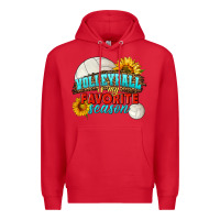 Red volleyball is my favorite season Premium Hoodie - HRA Design Shop