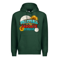 Sports Green volleyball is my favorite season Premium Hoodie - HRA Design Shop