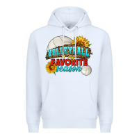 White volleyball is my favorite season Premium Hoodie - HRA Design Shop