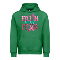 Emerald faith over fear with cross and ribbon Urban Hoodie - HRA Design Shop