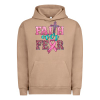 Pigment Burro faith over fear with cross and ribbon Urban Hoodie - HRA Design Shop