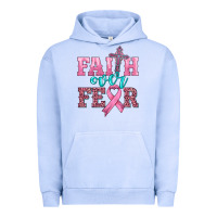 Pigment Grape Ice faith over fear with cross and ribbon Urban Hoodie - HRA Design Shop