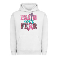 Pigment Lunar Rock faith over fear with cross and ribbon Urban Hoodie - HRA Design Shop