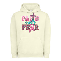 Pigment Pistachio faith over fear with cross and ribbon Urban Hoodie - HRA Design Shop