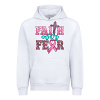 Faith Over Fear With Cross And Ribbon Urban Hoodie | Teevron