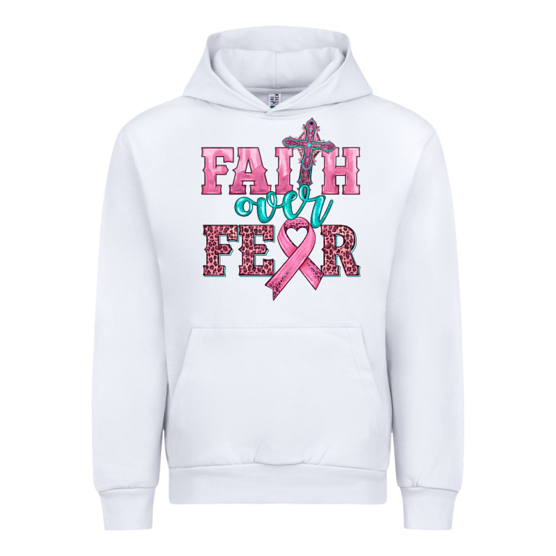 Faith Over Fear With Cross And Ribbon Urban Hoodie by HRA Design Shop | Teevron