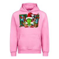 Fuchsia Pink joy green gnomes Urban Hoodie - FaDigitalArtStudio