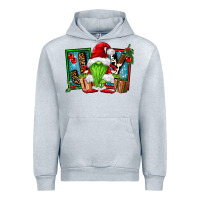 Heather Grey joy green gnomes Urban Hoodie - FaDigitalArtStudio
