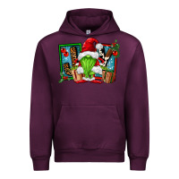 Mauve Wine joy green gnomes Urban Hoodie - FaDigitalArtStudio