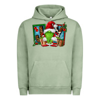 Pigment Oil Green joy green gnomes Urban Hoodie - FaDigitalArtStudio