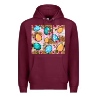 Burgundy Easter eggs cowhide leopard tumbler Easter Day Premium Hoodie - Neo Western