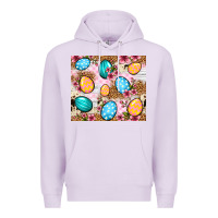 Lilac Easter eggs cowhide leopard tumbler Easter Day Premium Hoodie - Neo Western