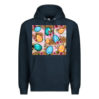 Navy Easter eggs cowhide leopard tumbler Easter Day Premium Hoodie - Neo Western