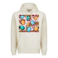 Oatmeal Heather Easter eggs cowhide leopard tumbler Easter Day Premium Hoodie - Neo Western