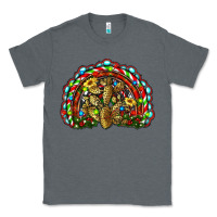 Charcoal Heather christmas rainbow with leopard cactus Classic Tee - RanaPortraitStore