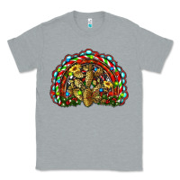 Heather Grey christmas rainbow with leopard cactus Classic Tee - RanaPortraitStore