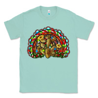 Seafoam christmas rainbow with leopard cactus Classic Tee - RanaPortraitStore